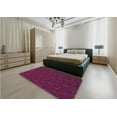 thumbnail image 4 of Ahgly Company Indoor Square Patterned Dark Magenta Purple Area Rugs, 8' Square, 4 of 6