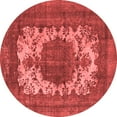 thumbnail image 1 of Ahgly Company Indoor Round Oriental Red Industrial Area Rugs, 4' Round, 1 of 4