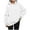 White, variant on Plus Size Hoodies for Women Pullover Fashion Solid Color Long Sleeved Pocket Loose Hooded Top Sweatshirt