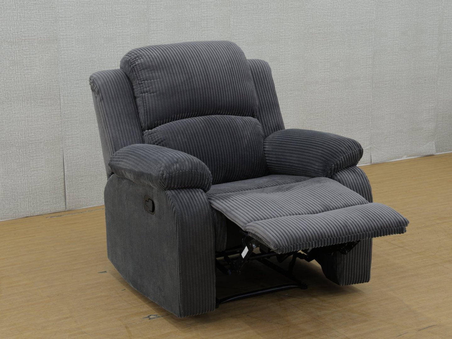 Dark Grey Corduroy 1-seat Living Room Recliner Chair