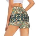 thumbnail image 3 of Goofa Traditional Tribal Aztec1 Printed Women 2 in 1 Running Shorts,Quick Dry Athletic Workout Shorts,High Waisted Athletic Shorts with Liner Pockets-Medium, 3 of 9
