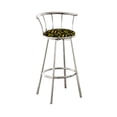 thumbnail image 1 of The Furniture King Bar Stool 29" Tall Chrome Stool with Backrest Featuring a Novelty Theme Fabric Covered Swivel Seat Cushion (Batman Logo), 1 of 1