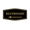 Black Gold, variant on Fancy Restrooms Left Arrow Sign (Blue) - Large
