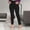 *Black, variant on Women's High Waisted Slim Fit Cropped Pants, Elastic Waist Tapered Trousers with Pockets, Casual Workwear Pants Pink,Women's Plus L