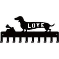 thumbnail image 1 of Llavero de metal para perro salchicha, decorativo, con 10 ganchos, organizador de llaves para pared, para entrada, cinturón, paraguas, colgador de llaves personalizado, colgador de correa para perro., 1 of 9