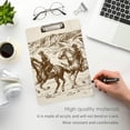 thumbnail image 5 of Coolnut Western Cowboy Clipboard, Acrylic Standard A4 Letter Size Clip Board with Low Profile Clip for Office, Classroom, Doctor, Nurse and Teacher, 12.5"x9", 5 of 7