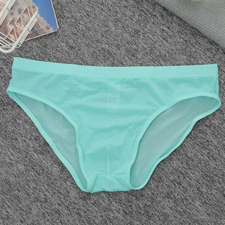 

Men s Sexy Ultra Soft Ice Silk G-String Thongs Low Rise T-back Underwear Comfy