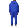 thumbnail image 4 of Hearthz Men's Sweatshirt Suit 2 Piece Outfit Drawstring Solid Color Pullover Hoodies and Sweatpants Fall Winter Big and Tall Men's Sweatsuits Royal Blue M, 4 of 4