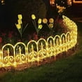 thumbnail image 4 of Solar-Powered Garden Fence Lights, 14.96 in Multicolor Waterproof Outdoor Christmas Decor, Plastic Landscape Panel Set for Yard, Patio, or Pathway, 4 of 5