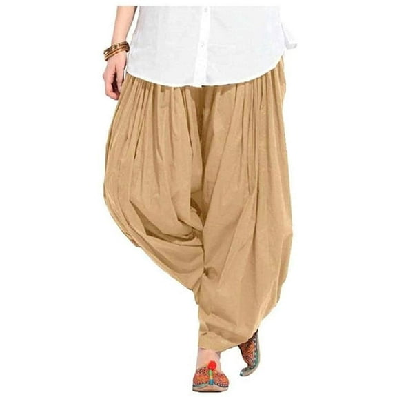 Starculture Beige Cotton Patiyala Salwar for women