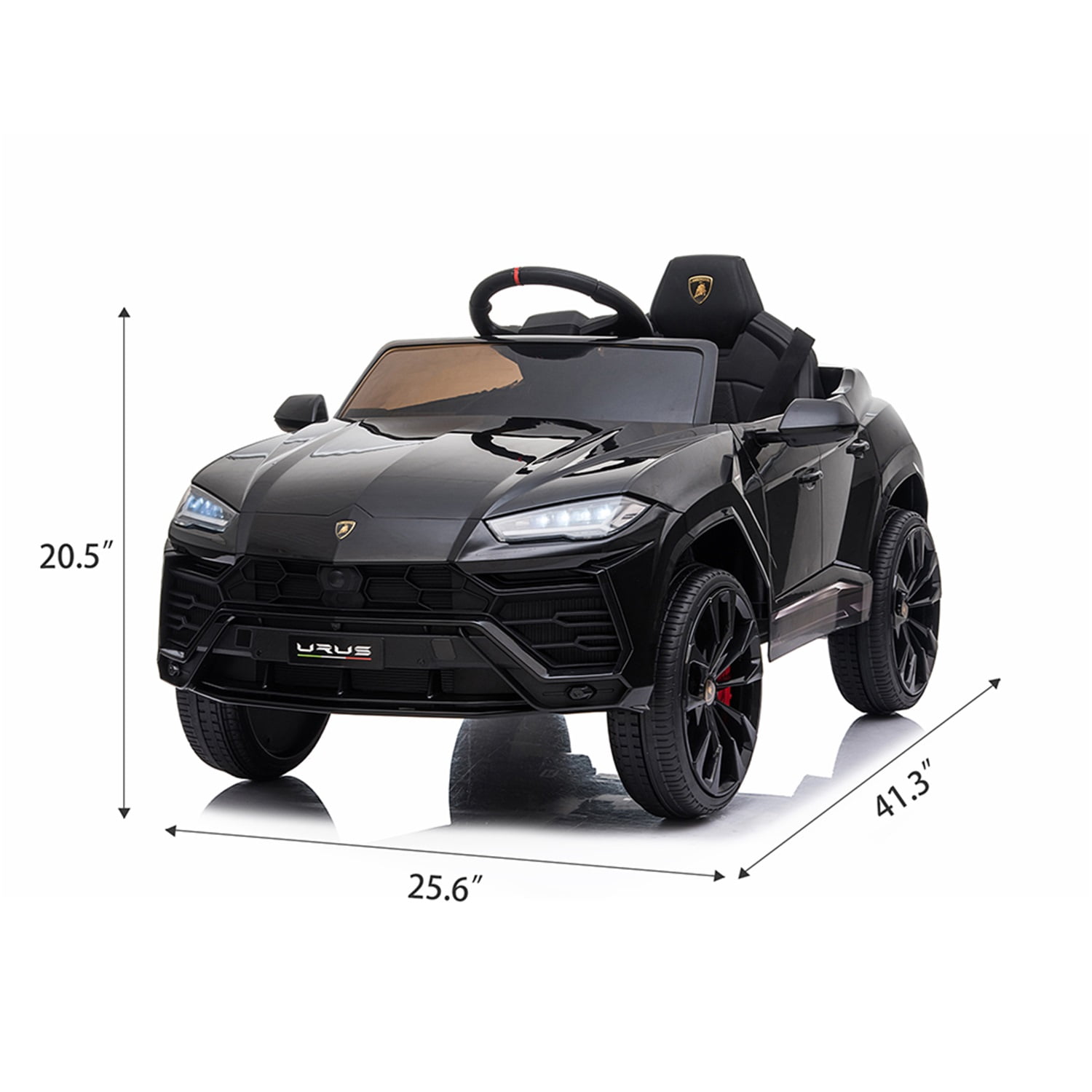 Lowestbest 12V Kids Ride On Car, Electric Car for Kids, Ride-On Truck Car w/ Remote Control, 3 Speeds, LED Lights, MP3 Player, Black