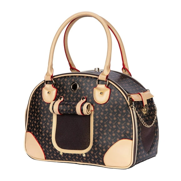 Adriene's Choice Transporteur de Luxe pour Animaux de Compagnie Chiot Petit Chien Sac de Transport pour Chat Imperméable en Cuir PU Premium Sac à Main pour Voyage en Plein Air Marche Randonnée Magasinage