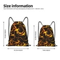 thumbnail image 2 of Saiise Orange Lightning Pattern Sports Drawstring Backpack - String Swim Gym Bag with Wet Proof Pocket for Women&Men-Medium, 2 of 6