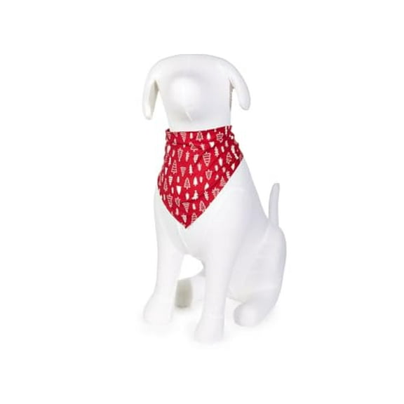 Family Pajamas Matching Merry Cotton Printed Pet Bandana, Red, S/M