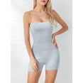 thumbnail image 4 of Diconna Women Solid Color Cami Playsuits Sleeveless Backless Short Bodycon Jumpsuits Summer Spaghetti Strap Rompers Clubwear, 4 of 9