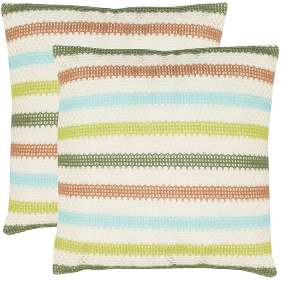 Safavieh Bleeker Striped Pillow, Set of 2