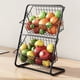 thumbnail image 5 of pstuiky Organizador de metal para encimera de cocina cesta para frutas y verduras gran capacidad organizador de frutas para aperitivos pan cebollas patatas etc., 5 of 6