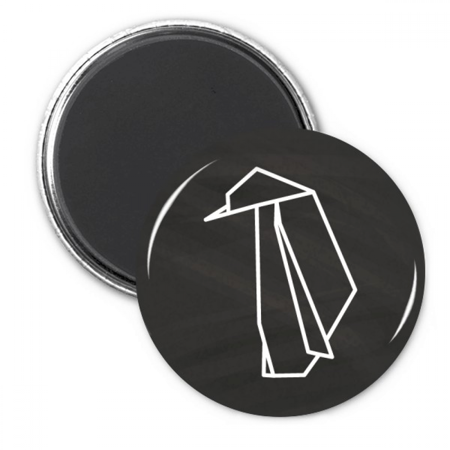 Origa Penguin Geometric Shape Refrigerator Magnet Sticker Decoration Badge