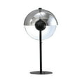 thumbnail image 2 of 24 Inch Table Lamp, Accent Round Orb Glass Metal Shade, Black, 2 of 5
