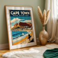 thumbnail image 5 of Cape Town Vintage Poster – Coastal South African Art Print - Cape Town Western Cape South Africa Illustration Travel Poster Vintage Poster Surfboard Seascape Oak Framed Wall Art Print 12 x 18 inches, 5 of 59