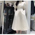 thumbnail image 1 of Robe Veste en Coton pour Femmes à Manches Courtes à Fermeture à la Taille Slim Col Rond Polyvalent, 1 of 10