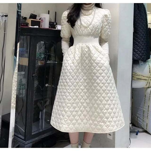 Robe Veste en Coton pour Femmes à Manches Courtes à Fermeture à la Taille Slim Col Rond Polyvalent