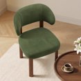 thumbnail image 4 of AFO Modern Adult Velvet Solid Print Dining Side Chairs, Green (Set of 2), 4 of 9
