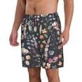 thumbnail image 2 of Pofeuu Wildflower Watercolor 1 Prin Men's Swim Trunks Quick Dry Bathing Suit Swimming Board Shorts Mesh Lining Beach Swimwear-Small, 2 of 6