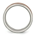 thumbnail image 3 of Auriga Fine Jewelry Titanium Grooved 8mm Brown IP-plated w/Center Band for Men Size 11, 3 of 6