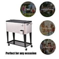 thumbnail image 5 of Costway Patio Cooler Rolling Outdoor Stainless Steel Ice Beverage Chest Pool 80 Quart, 5 of 10