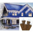 thumbnail image 1 of Set of 70 Pure White LED Wide Angle Icicle Christmas Lights - Brown Wire, 1 of 1