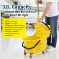 thumbnail image 2 of Commercial Mop Bucket with Side-Press Wringer, 35 Quart, Wheels, Floor Cleaning for Kitchens, Restaurants & Janitorial Use, 2 of 8