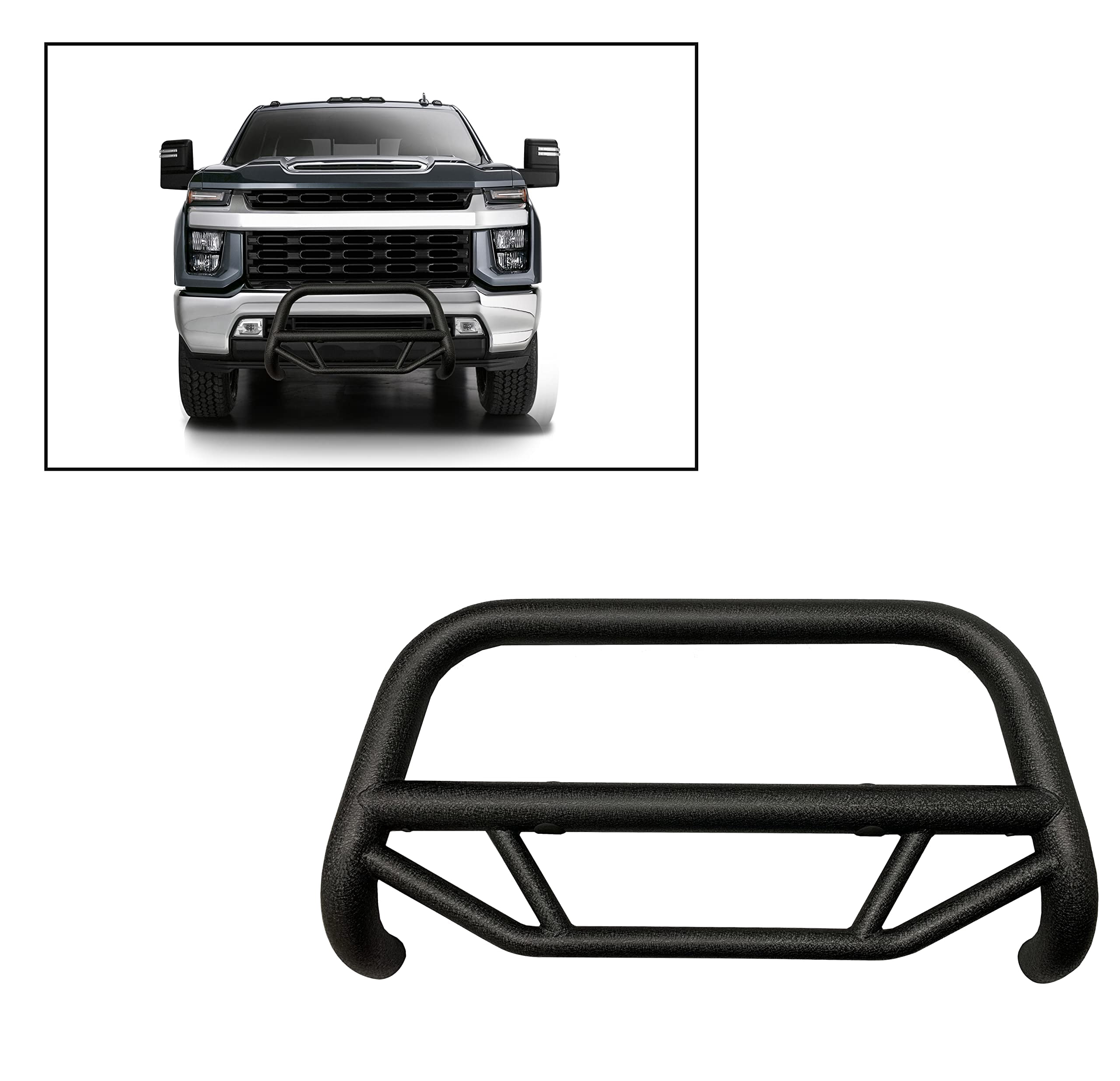 Black Horse MAX Beacon Bull Bar No Skid Plate Stainless Steel Compatible 2001 2003 Ford Explorer Sport 2001 2005 Ford Explorer Sport Trac Mab Fob2801s