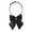 Black, variant on INSPIRE CHIC Women's Solid Color Pre-tied Bowknot Adjustable Uniform Bow Ties Yellow One Size