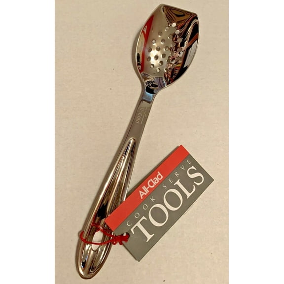 All-Clad 9.5" Slotted Serving Spoon Cook Serve Tool 18/10 SS Brand New w/ Tags