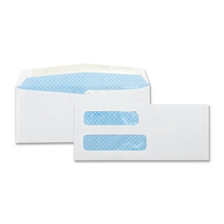 Business Source No. 8-5/8 Business Check Envelopes - Double Window - #8 5/8 - 8.63" Width x 3.63" Length - 24 lb - Gummed - Wove - 500 / Box - White