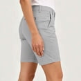 thumbnail image 6 of Bermuda Golf Shorts For Women Quick Dry Active Shorts Knee Length High Waisted Elastic Short Pant Baggy Relaxed Fit Lounge Breathable Sweat-Pant - (Mid-Thigh Length Style), 6 of 8