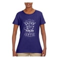 thumbnail image 2 of Wild Bobby Saved By Jesus Fueled By Coffee Inspirational/Christian Women Graphic Tee, Purple, Small, 2 of 5