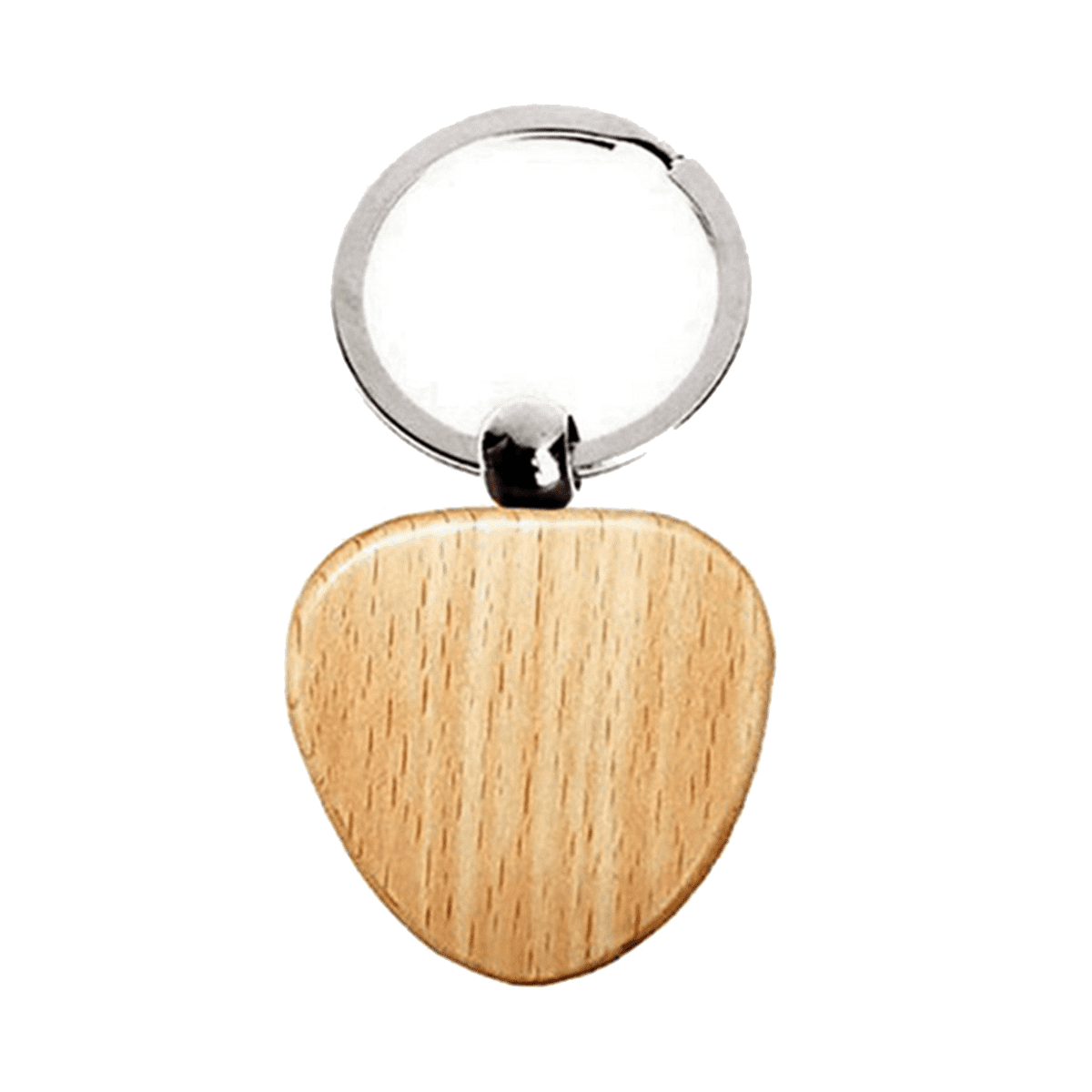 50Pcs Blank Wooden Heart-Shaped Key Chain DIY Wooden Keychain Tag Anti-Lost Wood Accessories Tags Can- DIY Gifts