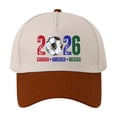 thumbnail image 2 of Hat for Women CQXIDFH 2026 Country Sport Baseball Cap, USA CAN Soccer Running Hat, Breathable Unisex Casual Headwear, Sun Visor Hats (Coffee, One Size), 2 of 3