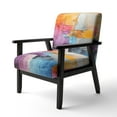 thumbnail image 3 of Designart "composition Explorations I" Purple Abstract Upholstered Accent Chair - Modern Arm Chair For Living Room, 3 of 7