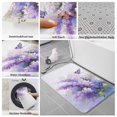 thumbnail image 6 of Lavender Bath Mat 3 Piece Bathroom Rug Set, Watercolor Purple White Floral Botanical Butterfly Non Slip Bath Rug Contour Mat and Toilet Lid Cover, Absorbent Shower Mats Soft Bath Rugs and Mats Sets, 6 of 8