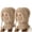 Coffee, variant on 2 Pack Womens Thermal Warm Integrated Knit Beanie Hat With Neck Cover, Thick Plush Lining Windproof Cold Proof Headwear for Women Autumn Winter Daily Matching Beige M