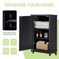 thumbnail image 5 of Bathroom Cabinet Triangle Corner Storage Cabinet with Adjustable Shelf Modern Style MDF Board, 5 of 15