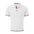 thumbnail image 2 of Soft Breathe Shirts for Men Beer Belly Short Sleeve Collared Textured Polo Shirts Casual Quick Dry Embroidered Comfy Tee，M, 2 of 7