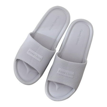 

WANYNG slippers for men Couples Home Bathroom Non-slip Soft To Wear Slippers Flip Flops The Flat Shoes Women shoes Gray 40-41