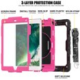 thumbnail image 2 of For Apple iPad Mini 4th / Mini 5th Generation Shockproof Protective 360 Rotating Stand W. Strap Case Cover - Black/Black, 2 of 5