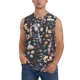 thumbnail image 1 of Fotbe Wildflower Watercolor 1 Men's Camiseta sin Mangas Estampada para Hombres, Playera Casual para Gimnasio, Entrenamiento, Playa-Small, 1 of 7
