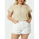 thumbnail image 2 of BluDe GaEstampado Floral ManAcampanaOjo De CerraduTalGrande PaMujer Beige 3XL, 2 of 6