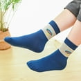 thumbnail image 5 of IROINNID Boy Socks Ankle Socks 5 Pairs Kids Cute Print Children Middle Tube Breathable Warm Socks,Blue, 5 of 9